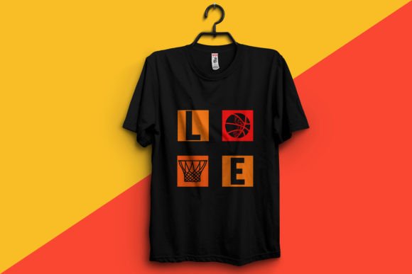 Basketball Love T-Shirt Design: Graphics & Print Templates