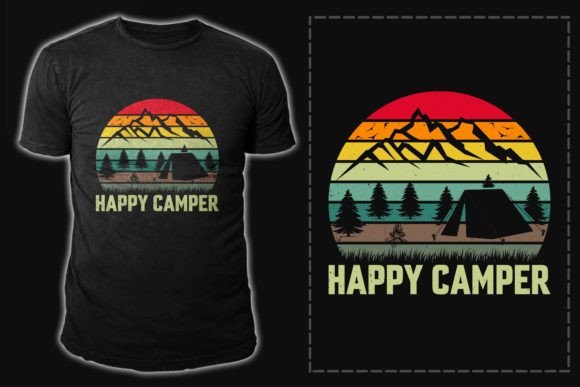Camping Vector T Shirt Design Graphics