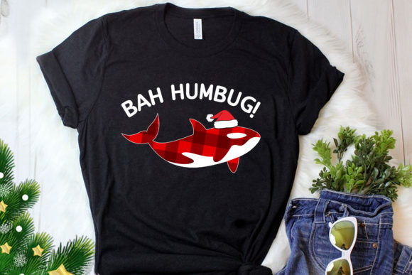 Christmas Typography Vector Orca T-Shirt Graphics