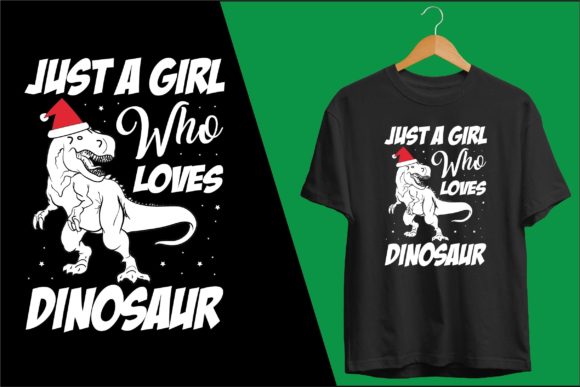 Christmas Vector Dinosaur Funny T Shirt Graphics