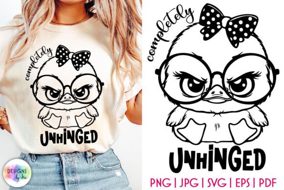 Completely Unhinged Grumpy Duck SVG: Graphics for T-Shirt Designs & Local Branding
