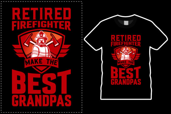 Firefighter T-Shirt Design Vector: Graphics for Print Templates