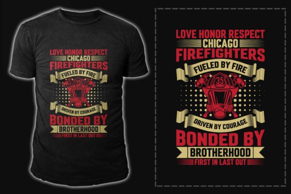 Firefighter Vector T-Shirt Design Graphics