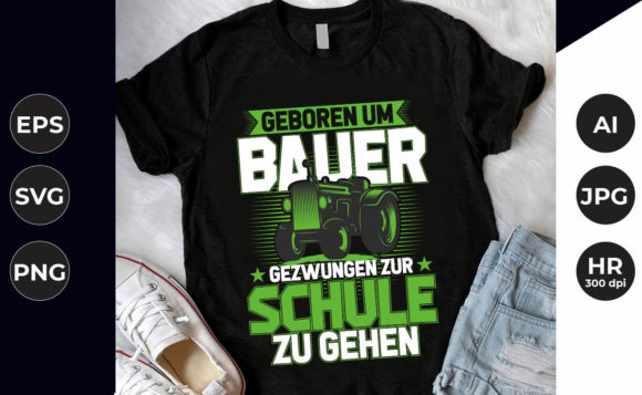 German T-Shirt Design with Fonts: Graphics & Print Templates