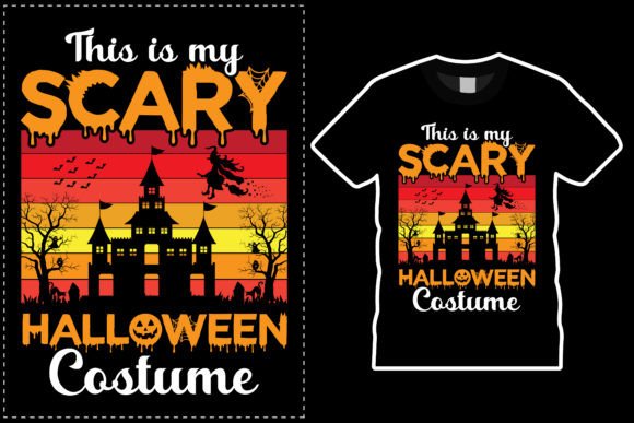 Halloween Scary Halloween Costume TShirt Graphics & Print Templates