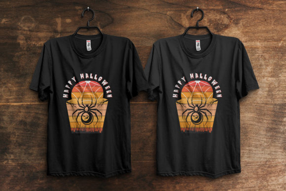 Happy Halloween Tee Design Vector: Graphics & Print Templates