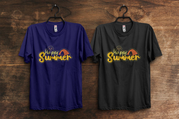 Happy Summer T-Shirt Design: Graphics & Print Templates
