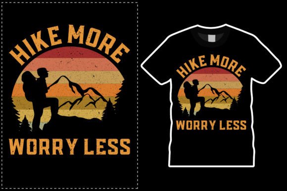Hiking T-Shirt Graphics for Print Templates