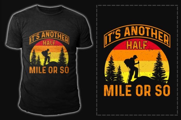 Hiking Typography Vector Graphics for T-Shirt Designs