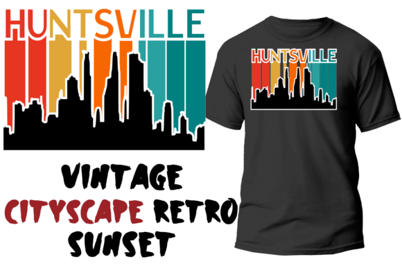 Retro Vintage Sunset Huntsville T-Shirt: A Designer’s Embroidery Review