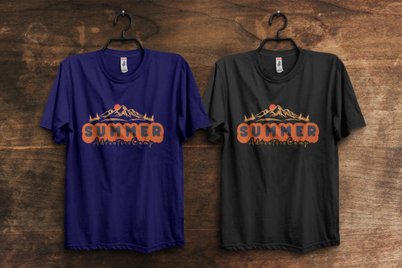 Summer Adventure Camp T-Shirt Design: Graphics & Print Templates